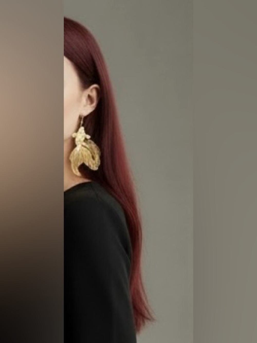 Handmade Gold Plated Stainless Steel Earring Hooks w Shiny Gold Koi Fish
